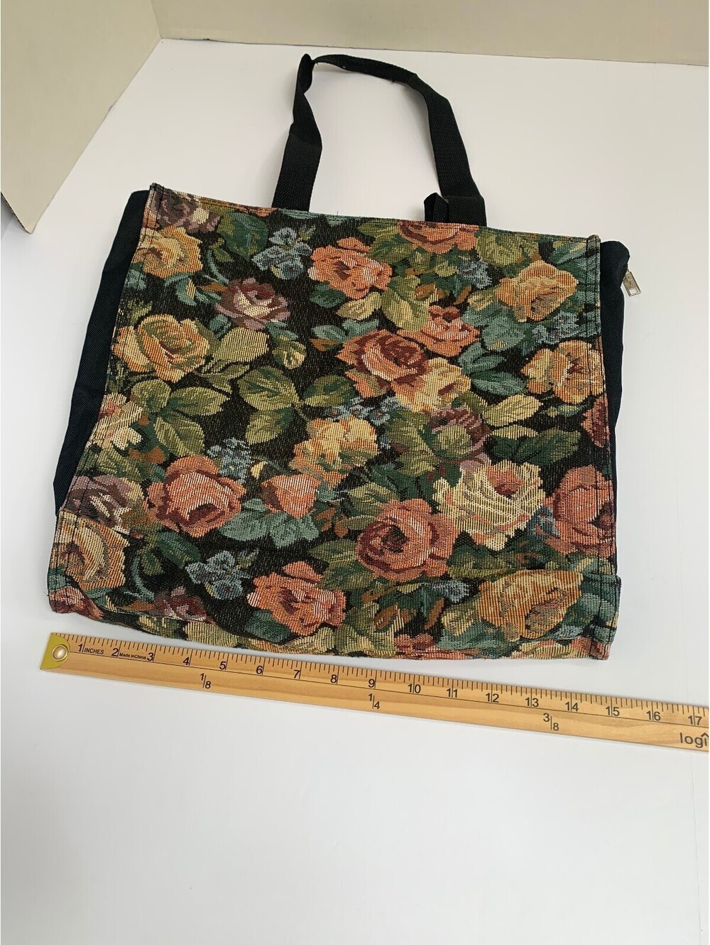 Vintage Totes Floral Tapestry Fold Out Travel Organizer Bag
